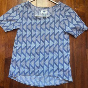 Periwinkle Blue Pattern Blouse